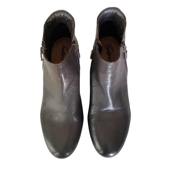 Trotters Major Booties Women's Size 8 Narrow Dark Brown Side Zip Leather Comfort - Picture 2 of 12
